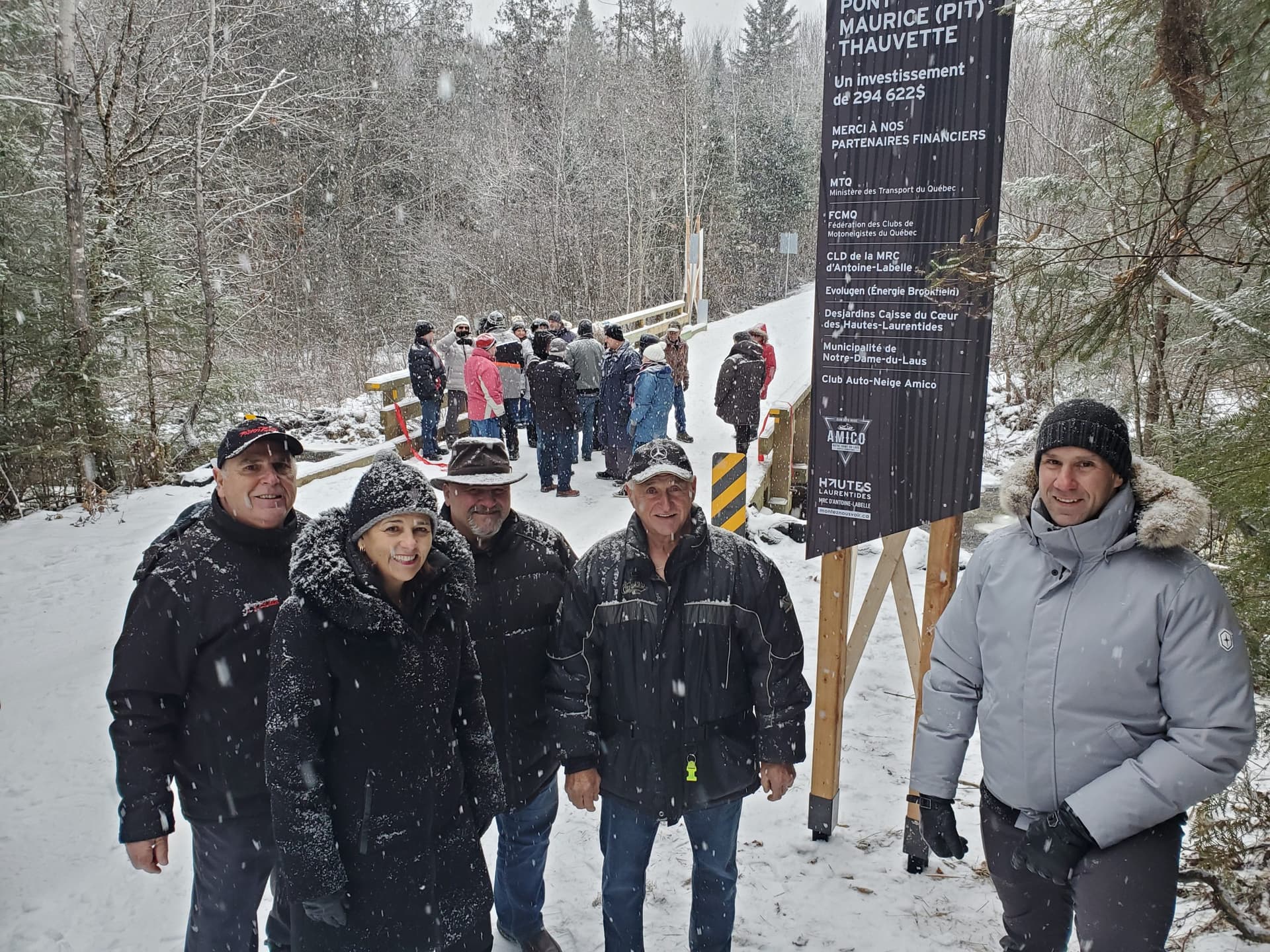 Plus de 200 000 $ pour la construction d’un pont et l’amélioration de la sécurité en motoneige dans les Hautes-Laurentides