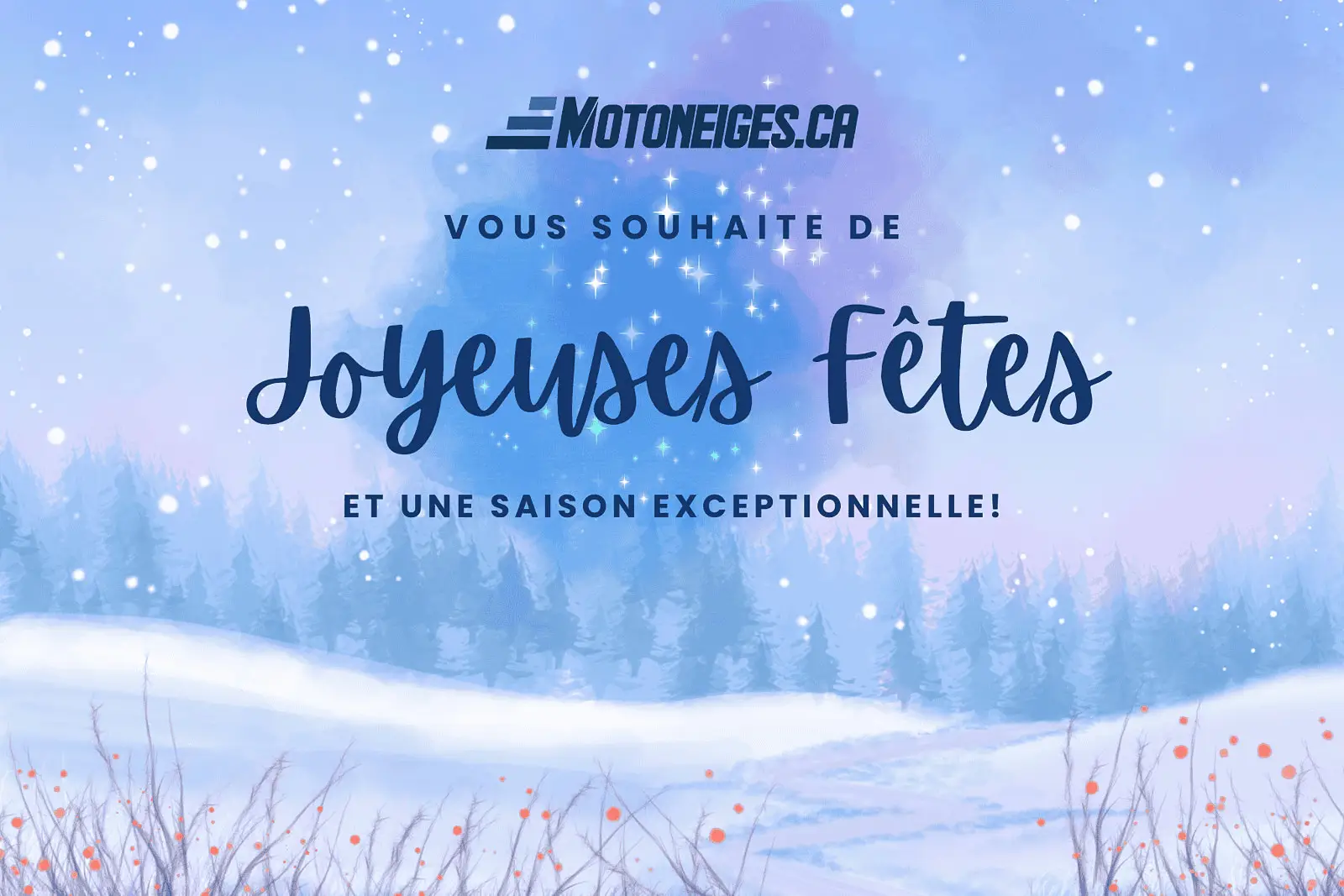 Motoneiges.ca vous souhaite un merveilleux temps des Fêtes et une année 2025 exceptionnelle!