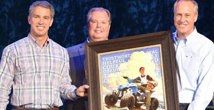 Mention d'appréciation de l'implication de Polaris auprès du mouvement Scout des États-Unis