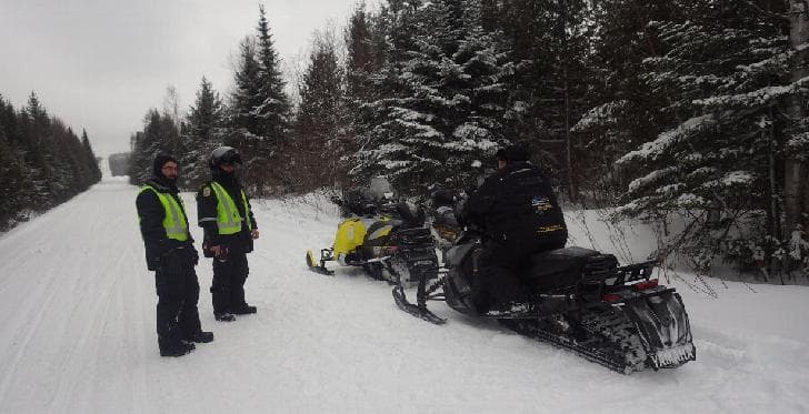 Présence policière accrue aux abords des sentiers de motoneige