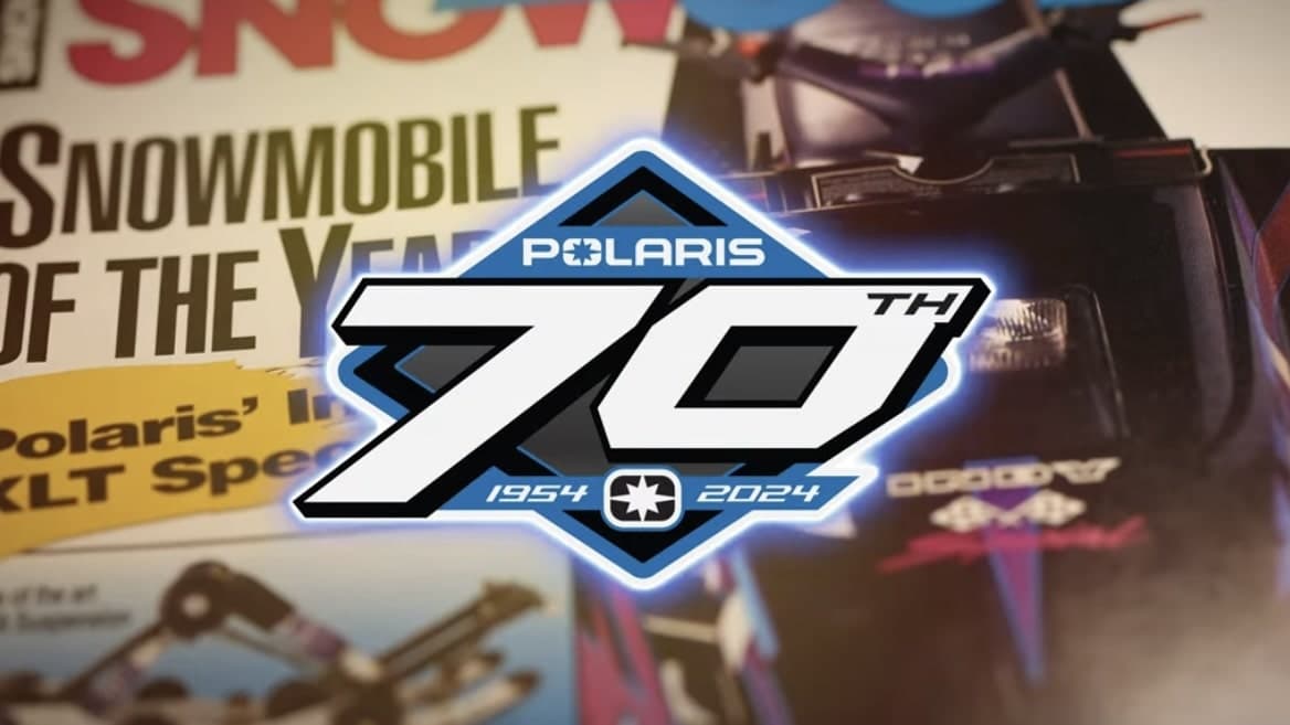 étiquette 70e anniversaire pour les éditions spéciales de Polaris