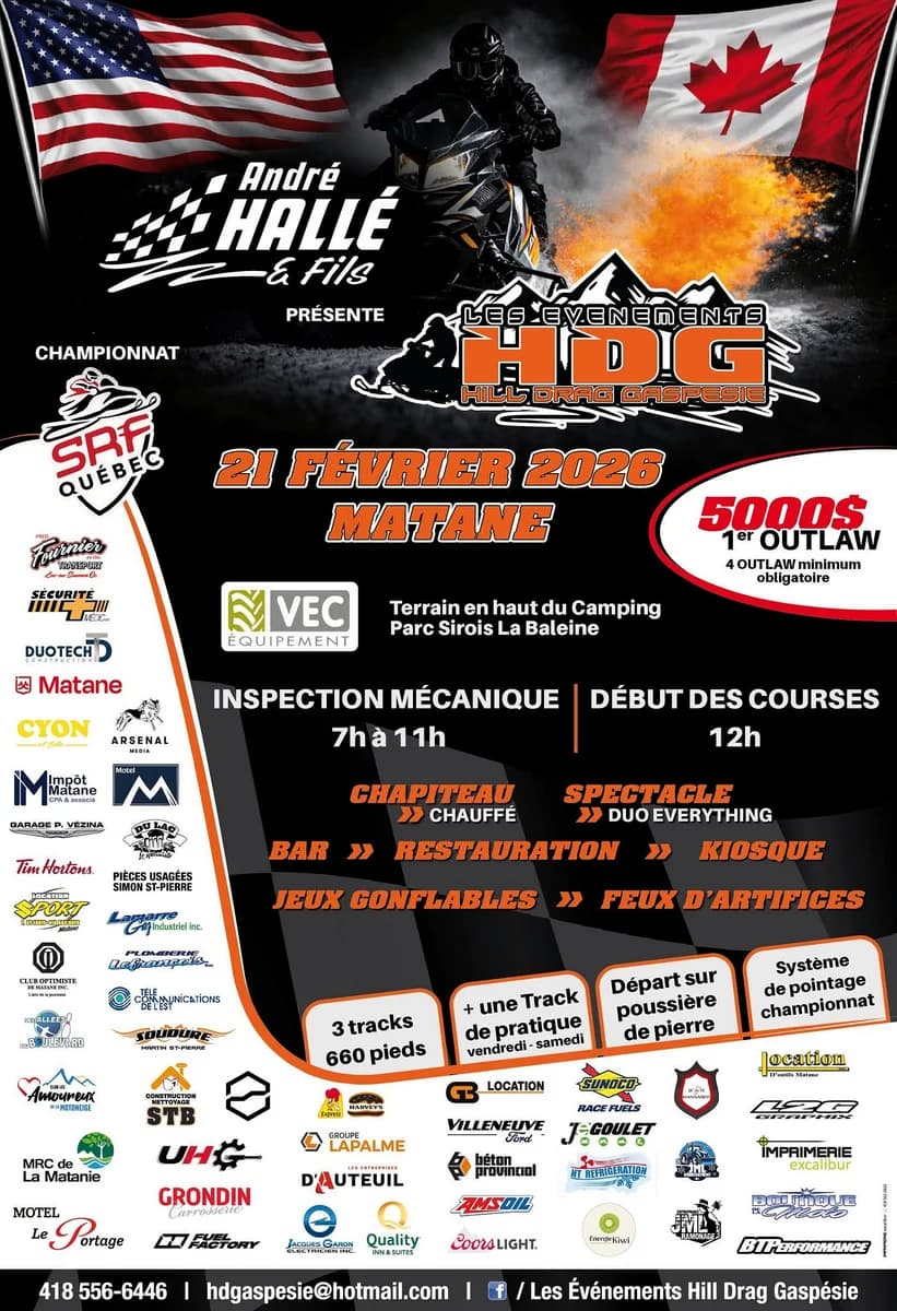 Les événements Hill Drag Gaspésie 2026