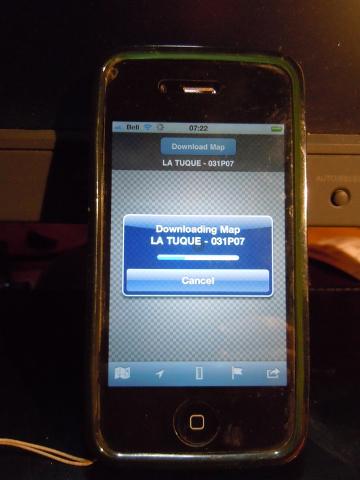 Topographie sur IPhone. Indispensable en motoneige.