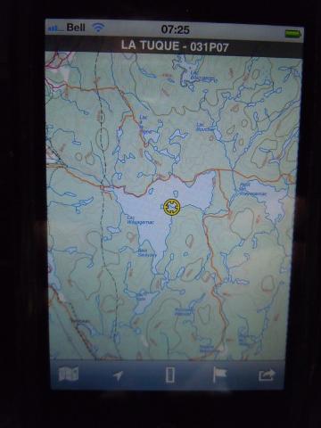 Topographie sur IPhone. Indispensable en motoneige.