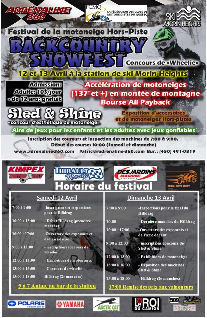 Motoneige - Festival de la Motoneige Hors-Piste