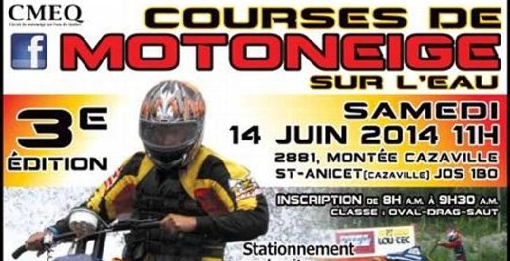 1er programme de courses de motoneige sur l'eau ce weekend à St-Anicet