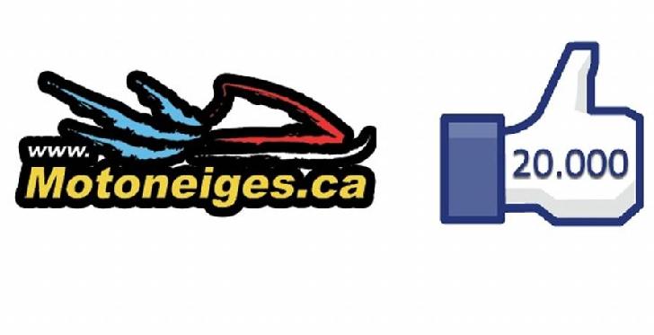 La page Facebook de Motoneiges.ca dépasse le cap des 20 000 fans !