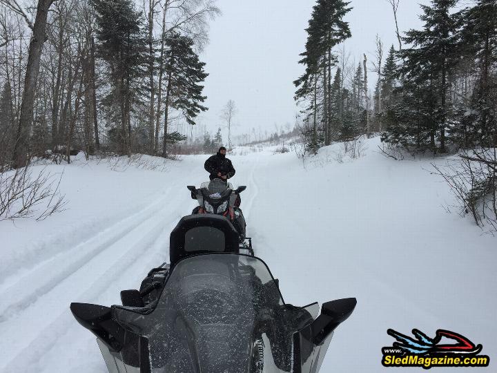 Daniel Sasseville's first snowmobile ride in New Brunswick
