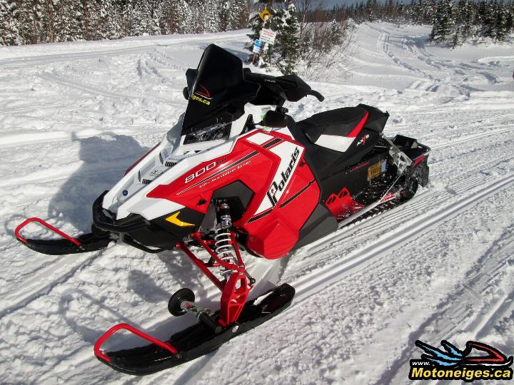 Polaris snowmobile with a set of RollerSkis