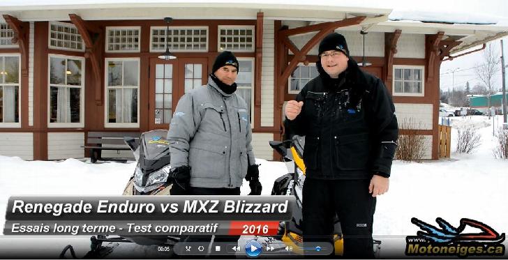 Ski-Doo Renegade Enduro vs MXZ Blizzard 1200 2016