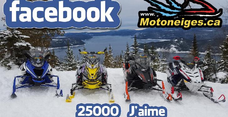 La page Facebook de Motoneiges.ca dépasse le cap des 25000 mentions «J'aime» !