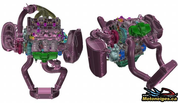 Turbo 4-stroke engine of 998 cc
