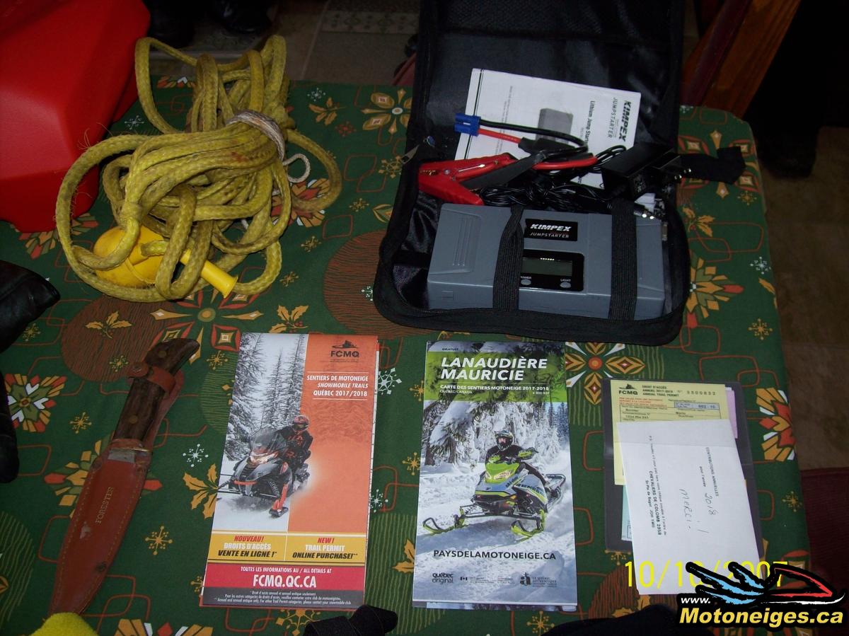 Quoi apporter pour une randonnée de motoneige sécuritaire