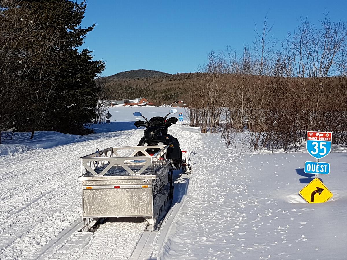 Essai du traîneau pour motoneige