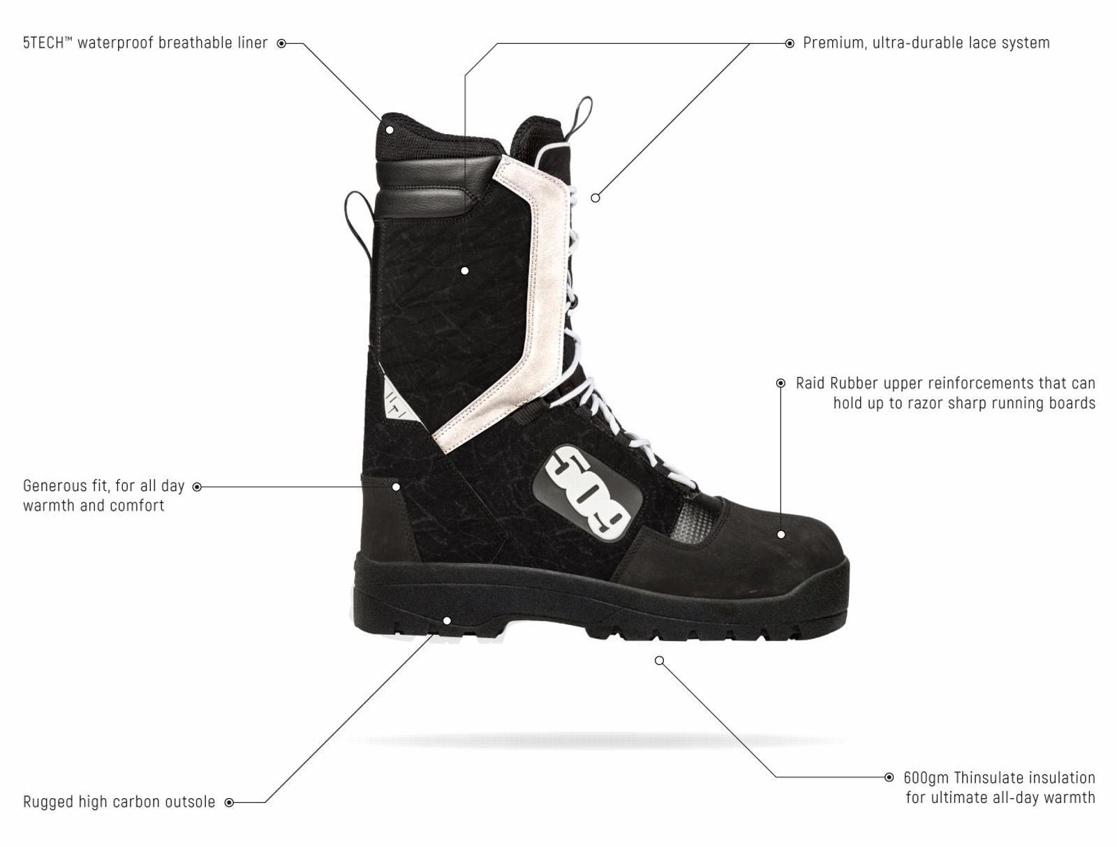 509 Raid Laced Boots - Simple and Effective Right Down to the Tips of Your Toes - Snowmobile - Snowmobiler - Boots