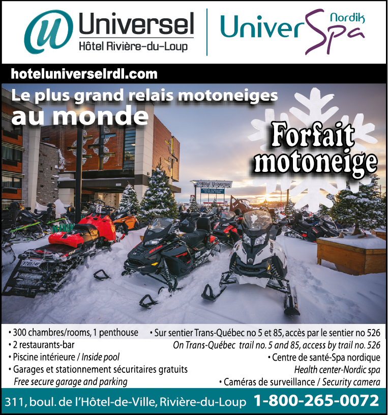 Hôtel Universel Rivière-du-Loup - Motoneige - Snowmobile