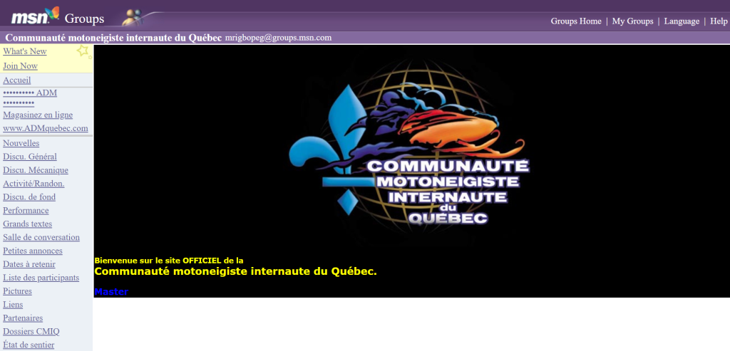 Site de la CMIQ en 2002