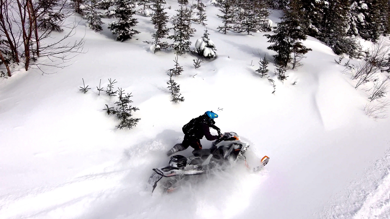 off-trail snowmobile