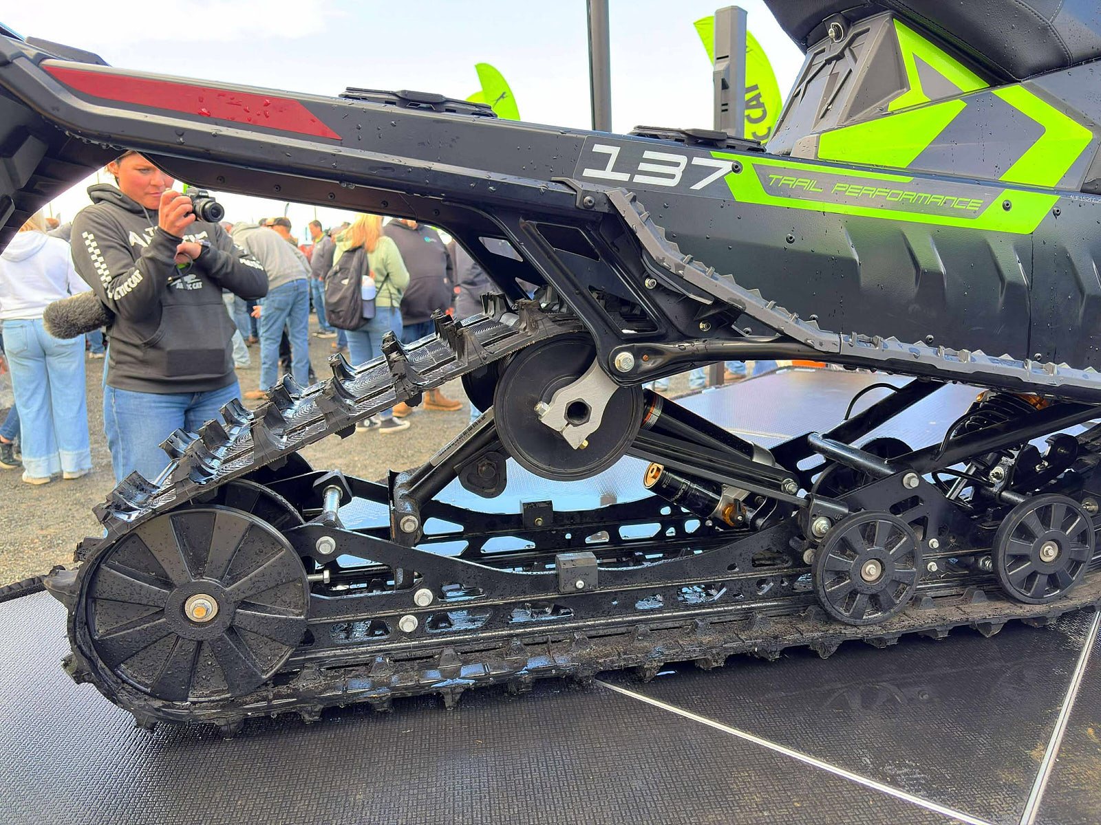 slide-action rear suspension