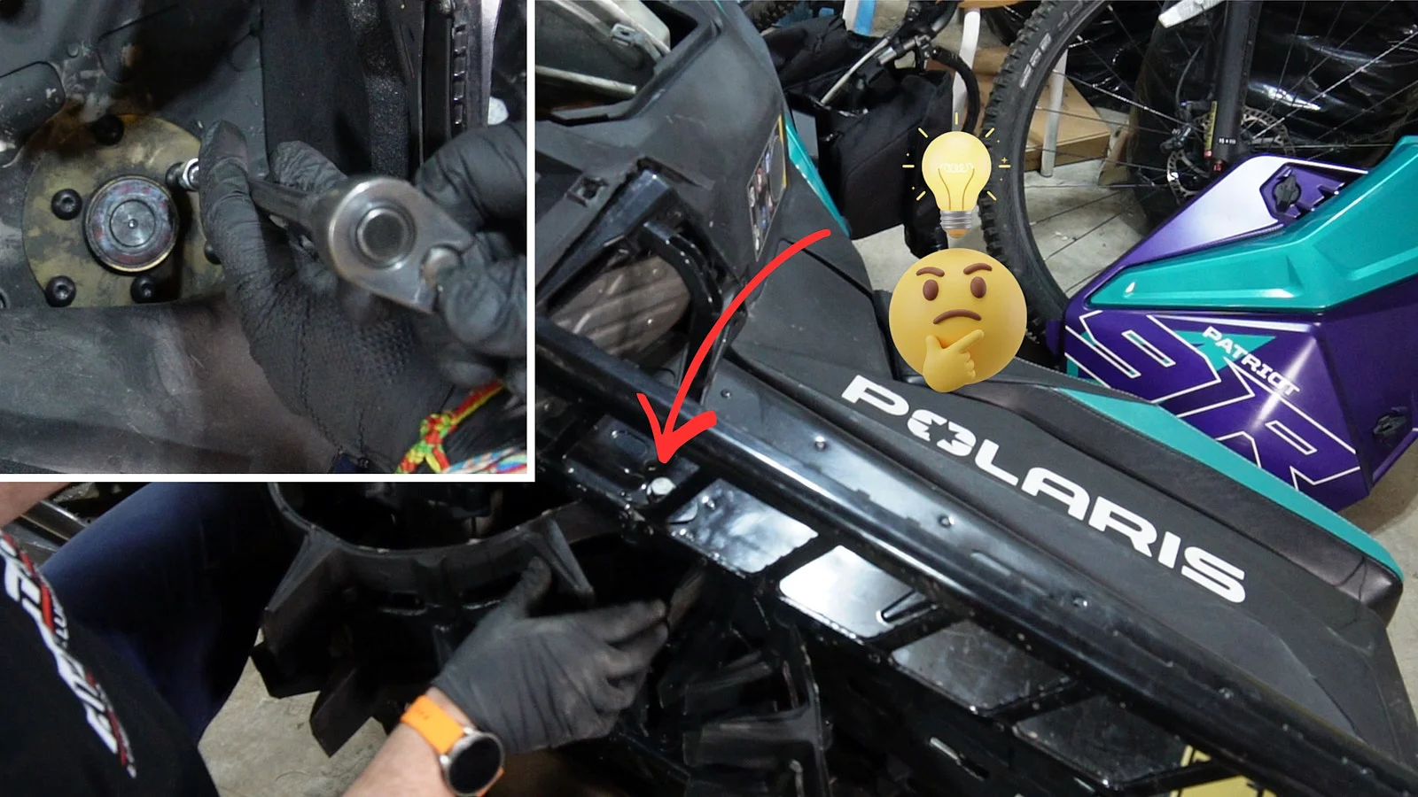 Remplacement de la chenille Polaris Matryx RMK Khaos SLASH 9R