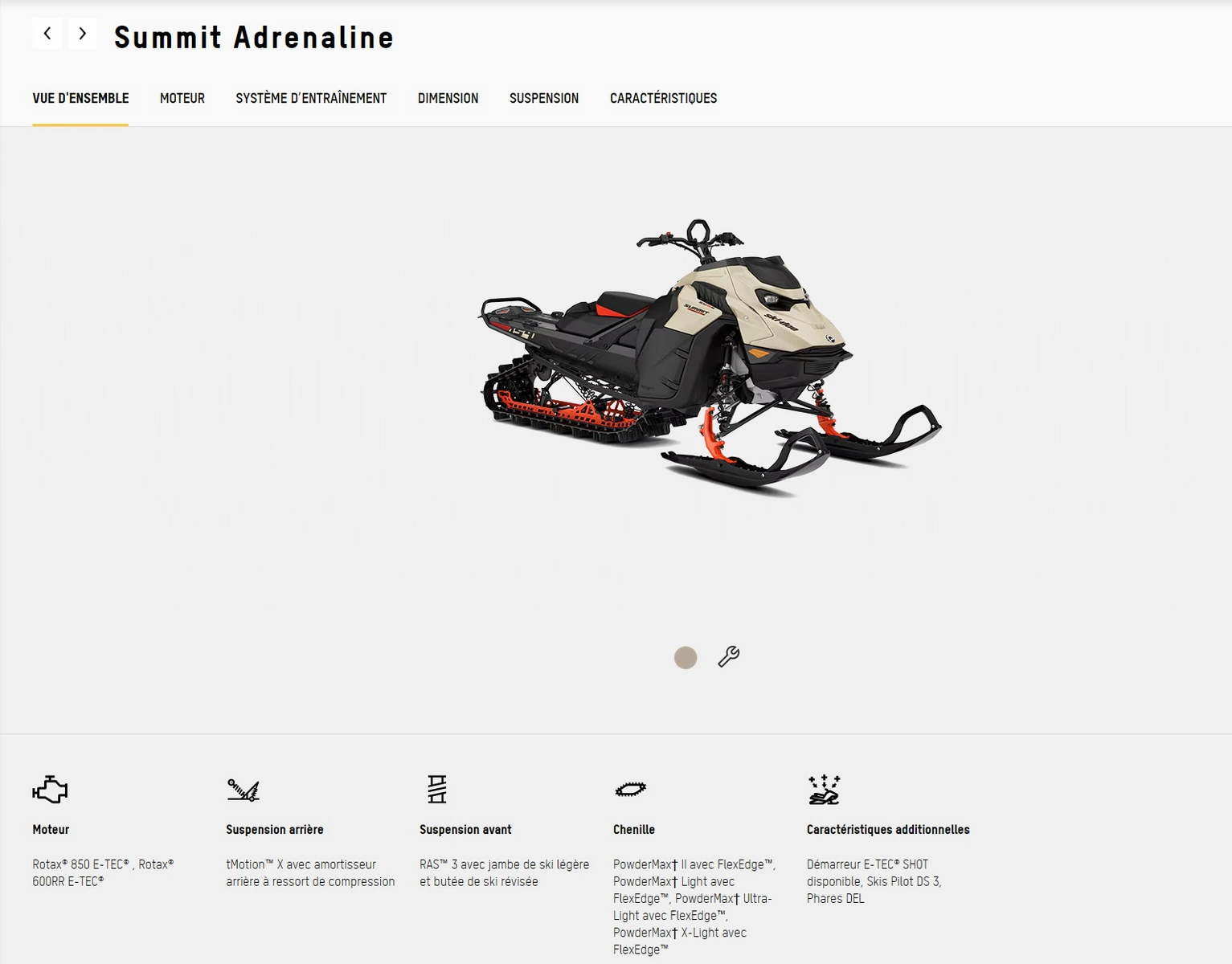 Summit X avec ensemble Expert 165 Turbo R 2026