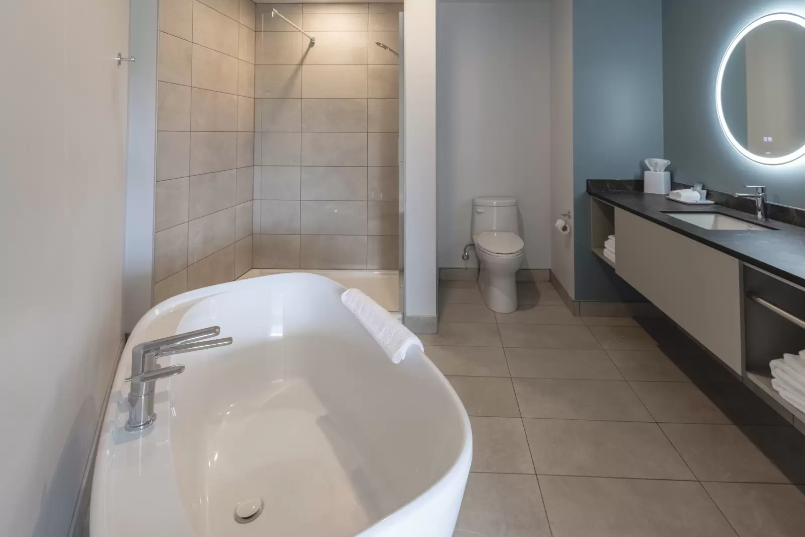 Salle de bain avec baignoire